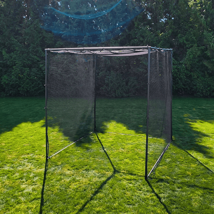 10x10 Nylon Golf Cage Net on Institutional Golf Frame