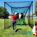 Bentley Golf Cage Package with frame, net, impact, mat, tray, and target