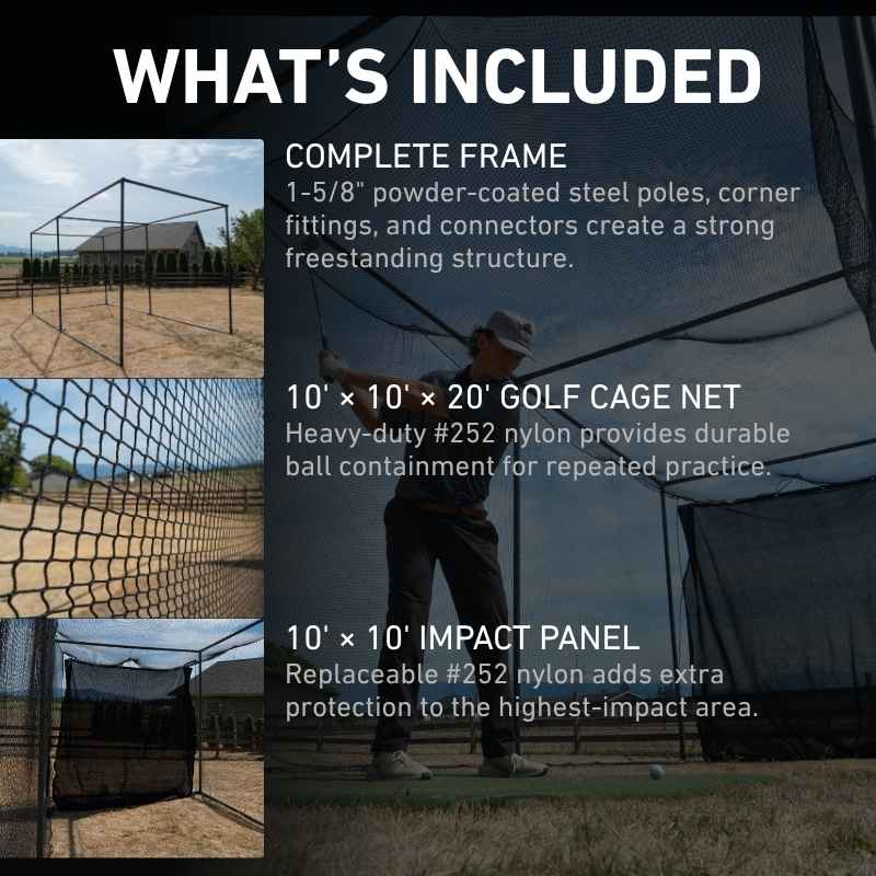 Distance Bay Golf Practice Net and Frame
